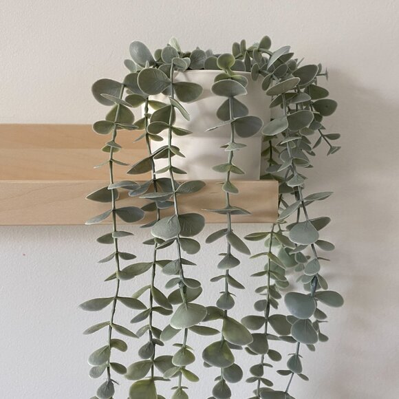 Faux Hanging Greenery with White Pot - Picture 2 of 3